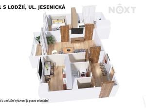 Pronájem bytu 3+1, Šumperk, Vrchlického, 60 m2