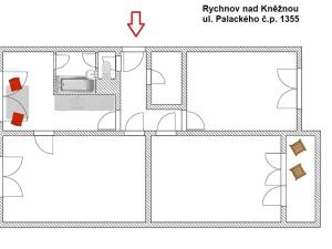 Prodej bytu 3+1, Rychnov nad Kněžnou, Palackého, 84 m2