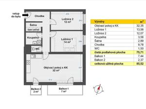 Pronájem bytu 3+kk, Beroun, Na Náhonu, 71 m2