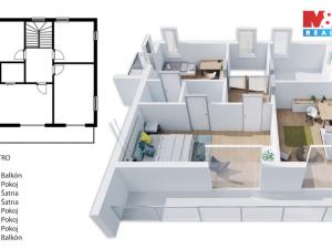 Prodej rodinného domu, Veleň, Na Kocandě, 134 m2