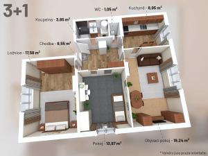 Prodej bytu 3+1, Kolinec, 73 m2