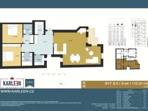 Prodej bytu 3+kk, Praha - Karlín, Pernerova, 104 m2