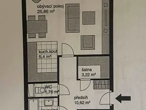 Pronájem bytu 2+kk, Brno, Holzova, 65 m2