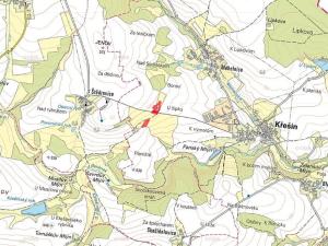 Prodej louky, Křešín, 3606 m2