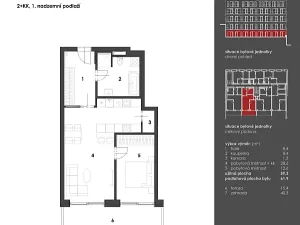 Pronájem bytu 2+kk, Brno, Leitnerova, 62 m2