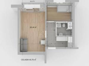 Pronájem bytu 2+1, Jilemnice, Ambrožova, 41 m2