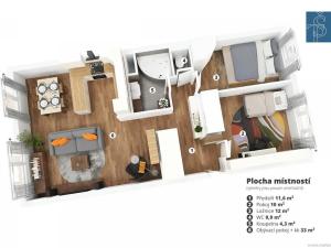 Prodej bytu 3+kk, Praha - Nusle, Pujmanové, 71 m2