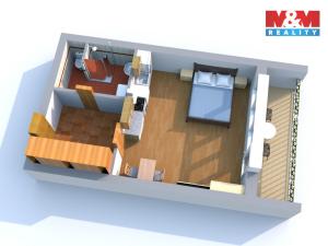 Pronájem bytu 1+kk, Kolín, A. M. Jelínka, 38 m2