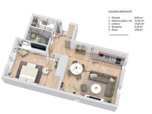 Pronájem bytu 2+kk, Znojmo, Havlíčkova, 69 m2