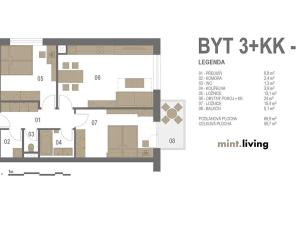 Pronájem bytu 3+kk, Brno, Studentská, 67 m2