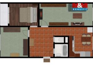 Pronájem bytu 3+1, Klášterec nad Ohří - Miřetice u Klášterce nad Ohří, Luční, 71 m2