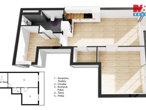 Pronájem bytu 2+kk, Pardubice - Ohrazenice, U Sportovní školy, 54 m2