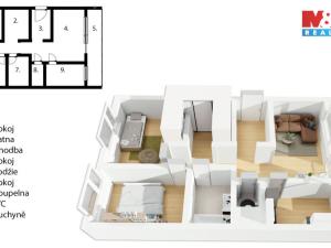 Prodej bytu 3+1, Pardubice - Studánka, Bartoňova, 69 m2