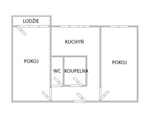Pronájem bytu 2+1, Ostrava - Poruba, Větrná, 54 m2