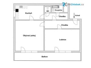 Prodej bytu 2+1, Rožnov pod Radhoštěm, 1. máje, 51 m2