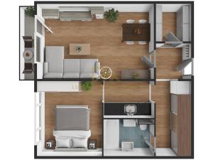 Pronájem bytu 2+1, Kaplice, Na Vyhlídce, 49 m2