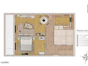 Prodej bytu 2+1, Praha - Žižkov, Habrová, 51 m2