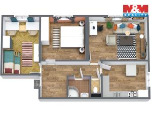 Prodej bytu 3+1, Nová Role, Školní, 74 m2