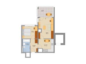 Prodej bytu 2+1, Praha, Bessemerova, 56 m2