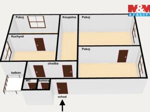 Prodej bytu 3+1, Náchod, Bartoňova, 84 m2