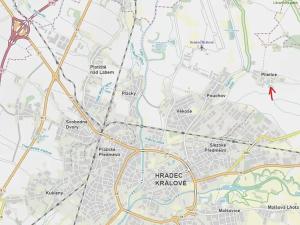 Dražba komerčního pozemku, Hradec Králové, 1325 m2
