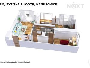 Pronájem bytu 3+1, Hanušovice, Zábřežská, 60 m2