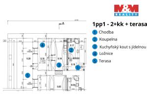 Pronájem bytu 2+kk, Příseka, 36 m2
