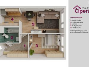 Prodej bytu 2+kk, Praha - Újezd nad Lesy, Malotická, 43 m2