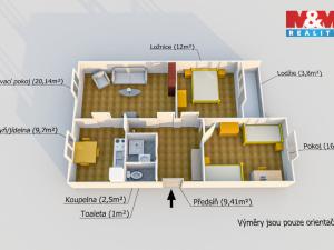 Prodej bytu 3+1, Plzeň - Bolevec, Rabštejnská, 77 m2