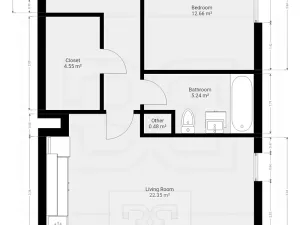 Pronájem bytu 2+kk, Praha - Holešovice, V háji, 58 m2