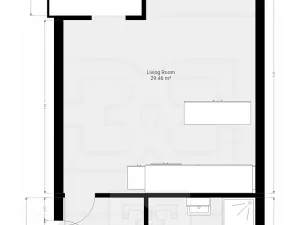 Pronájem bytu 1+kk, Praha - Holešovice, Jankovcova, 42 m2