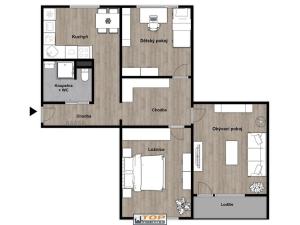 Prodej bytu 3+1, Jirkov, U Sauny, 71 m2