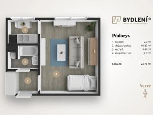 Prodej bytu 1+1, Hrob, Rybniční, 27 m2