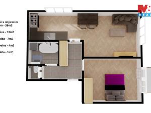 Pronájem bytu 2+1, Kladno - Kročehlavy, Jaroslava Foglara, 51 m2