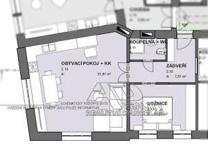 Pronájem bytu 2+kk, České Budějovice, Fráni Šrámka, 53 m2