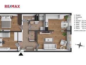 Prodej bytu 3+1, Praha - Strašnice, Rubensova, 65 m2