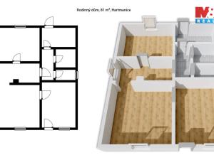 Prodej rodinného domu, Hartmanice, 81 m2