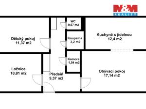 Prodej bytu 3+1, Praha - Strašnice, Pod strání, 68 m2