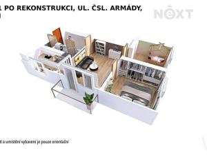 Pronájem bytu 3+1, Zábřeh, Československé armády, 60 m2