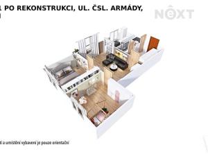Pronájem bytu 3+1, Zábřeh, Československé armády, 60 m2