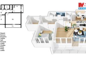 Prodej bytu 2+1, Jablonec nad Nisou - Jablonecké Paseky, Pasecké náměstí, 75 m2