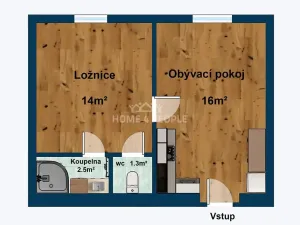 Pronájem bytu 2+kk, Praha - Libeň, Novovysočanská, 37 m2