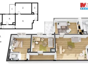 Prodej bytu 3+1, Janovice nad Úhlavou, Rozvojová zóna, 100 m2