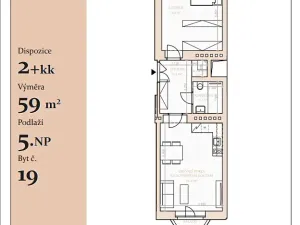 Pronájem bytu 2+kk, Praha - Vinohrady, 59 m2