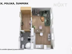 Prodej bytu 1+kk, Šumperk, Polská, 37 m2