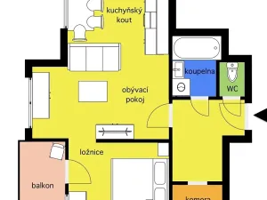 Pronájem bytu 2+kk, Tišnov, Dlouhá, 39 m2
