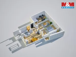 Prodej bytu 3+1, Trmice - Koštov, 67 m2