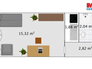 Prodej bytu 1+kk, Praha - Malešice, Počernická, 25 m2