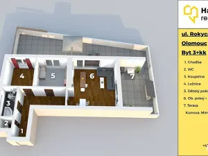 Prodej bytu 3+kk, Olomouc, Rokycanova, 80 m2