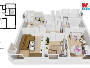 Prodej bytu 3+1, Vyšší Brod, Poschoďová, 92 m2